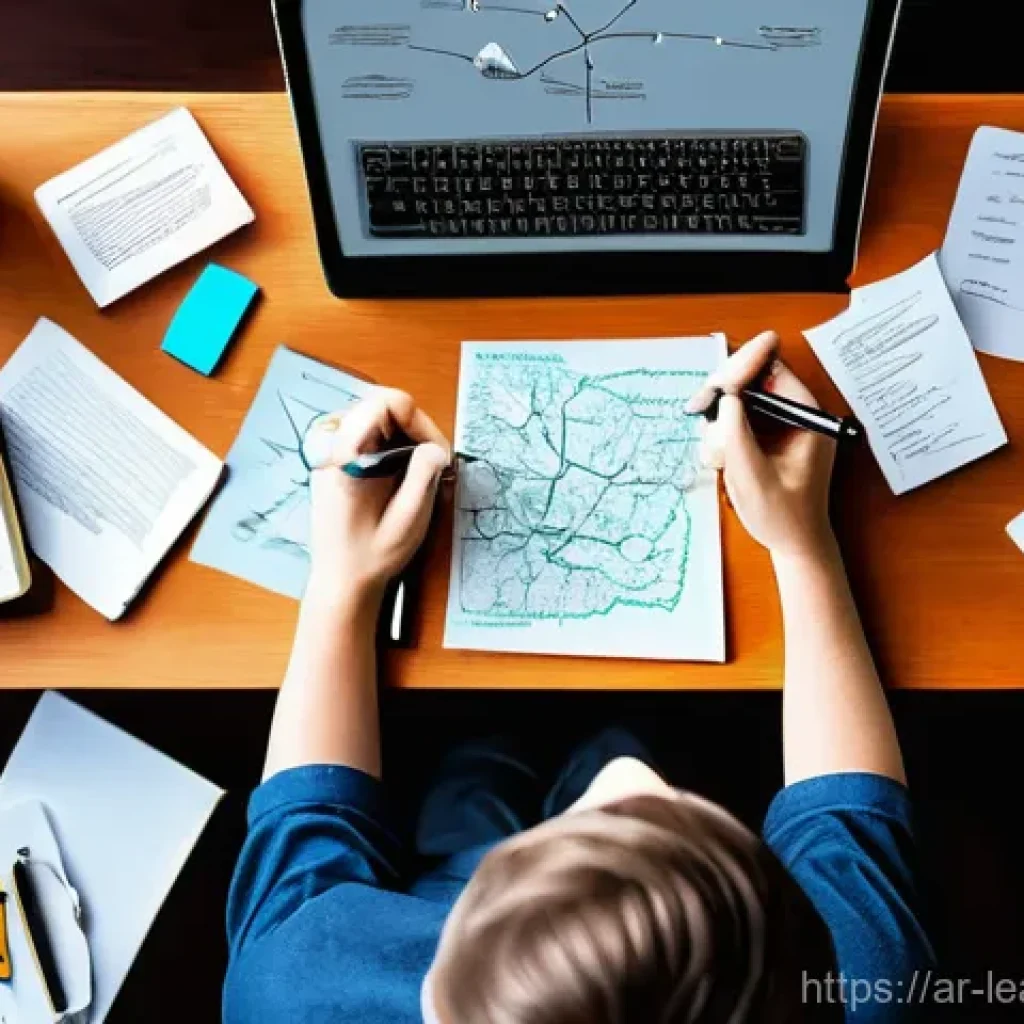 마인드맵을 통한 고급 사고 기법 - **Prompt 1: The Journey from Mental Chaos to Clarity with Mind Mapping**
    A wide shot of a young ...