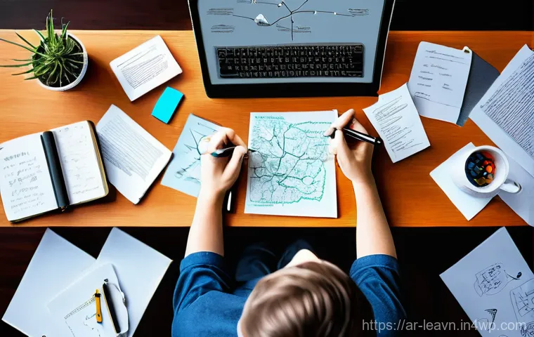 마인드맵을 통한 고급 사고 기법 - **Prompt 1: The Journey from Mental Chaos to Clarity with Mind Mapping**
    A wide shot of a young ...