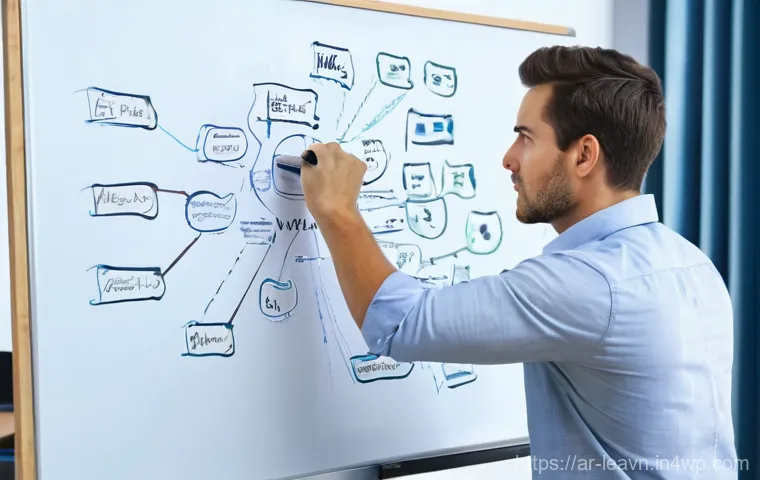 마인드맵을 사용한 시간 관리 방법 - Prompt: From Chaos to Clarity**

"A wide shot of a young professional woman in her late 20s, dressed...